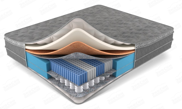 Мягкий премиальный матрас Double Bliss Soft с Memory Foam и двойным пружинным блоком